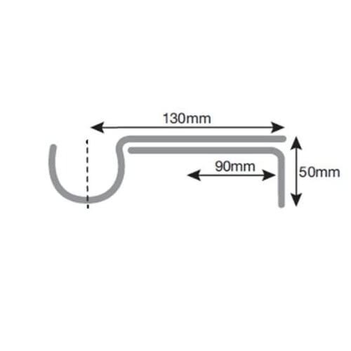 SPEEDY Poles Apart 28mm Adjustable Curtain Pole Support, Chrome 1