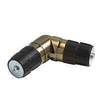 ABC Single Corner curtain pole Joint/Elbow, (Antique Brass) for use on 28mm curtain bay window
