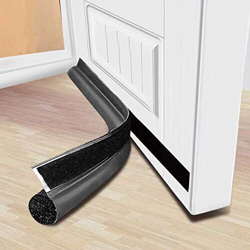 RAM ONLINE Black Large Door Draught Window Insulation Draft Excluder 95CM