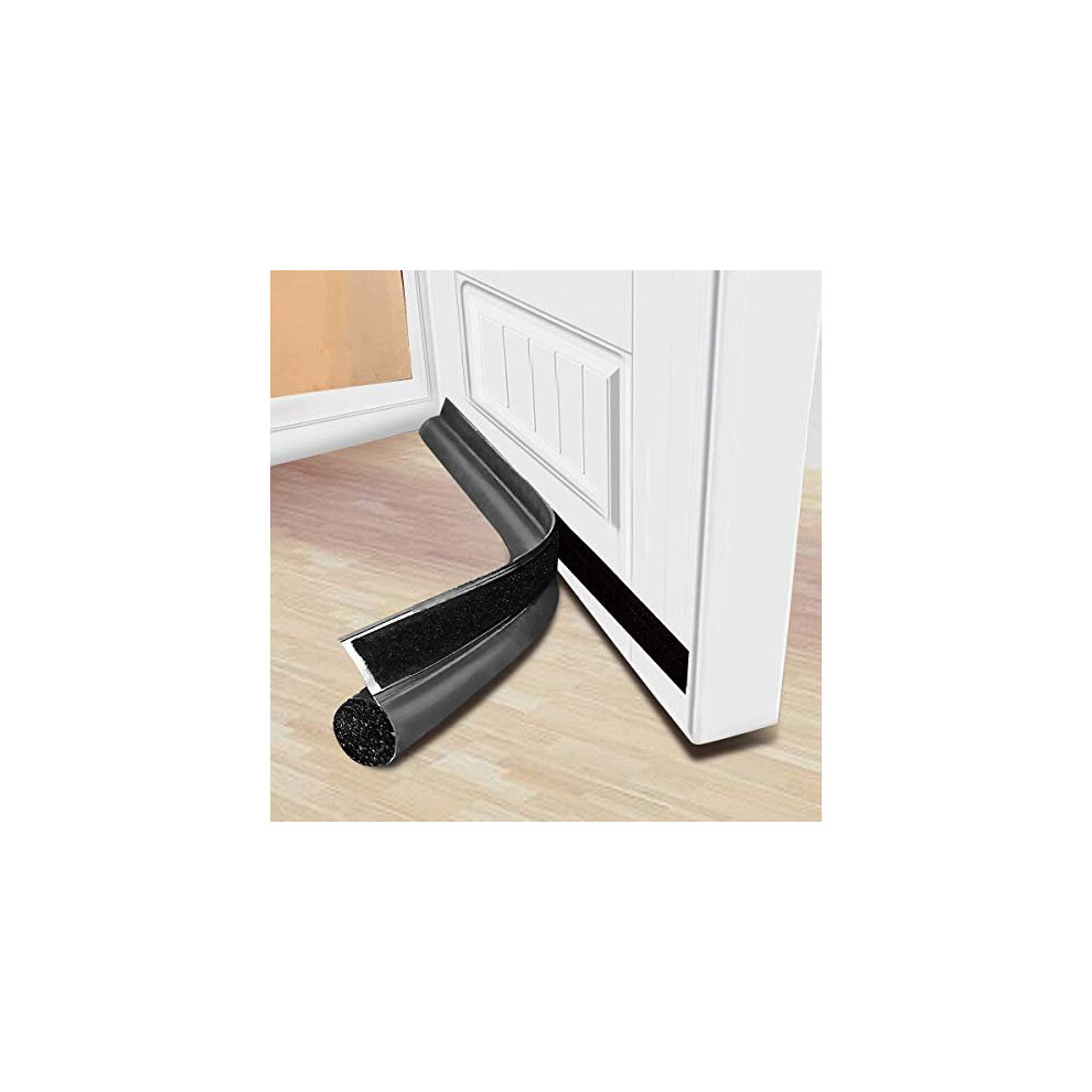 RAM ONLINE Black Large Door Draught Window Insulation Draft Excluder 95CM