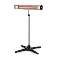 Blumfeldt Dark Wave infrared patio heater - outdoor heater, electric patio heater, 2000 W, Gold-Plated Carbon Tube, 9 Heat Settings, 24-h Ti