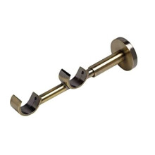 SPEEDY Poles Apart Double IDC Bracket 28mm Curtain Pole Support x 1 (Antique Brass)