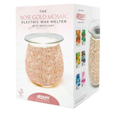 Airpure THE MOSAIC ROSE GOLD Electric Wax Melt Oil Melter Burner with Backlight
