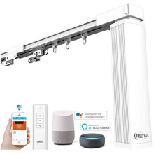 Quoya Curtains System, Electric Curtain track with Automated Rail Motor with App, Voice, Remote Control ?up to 3.2M- Motorised and adjustabl