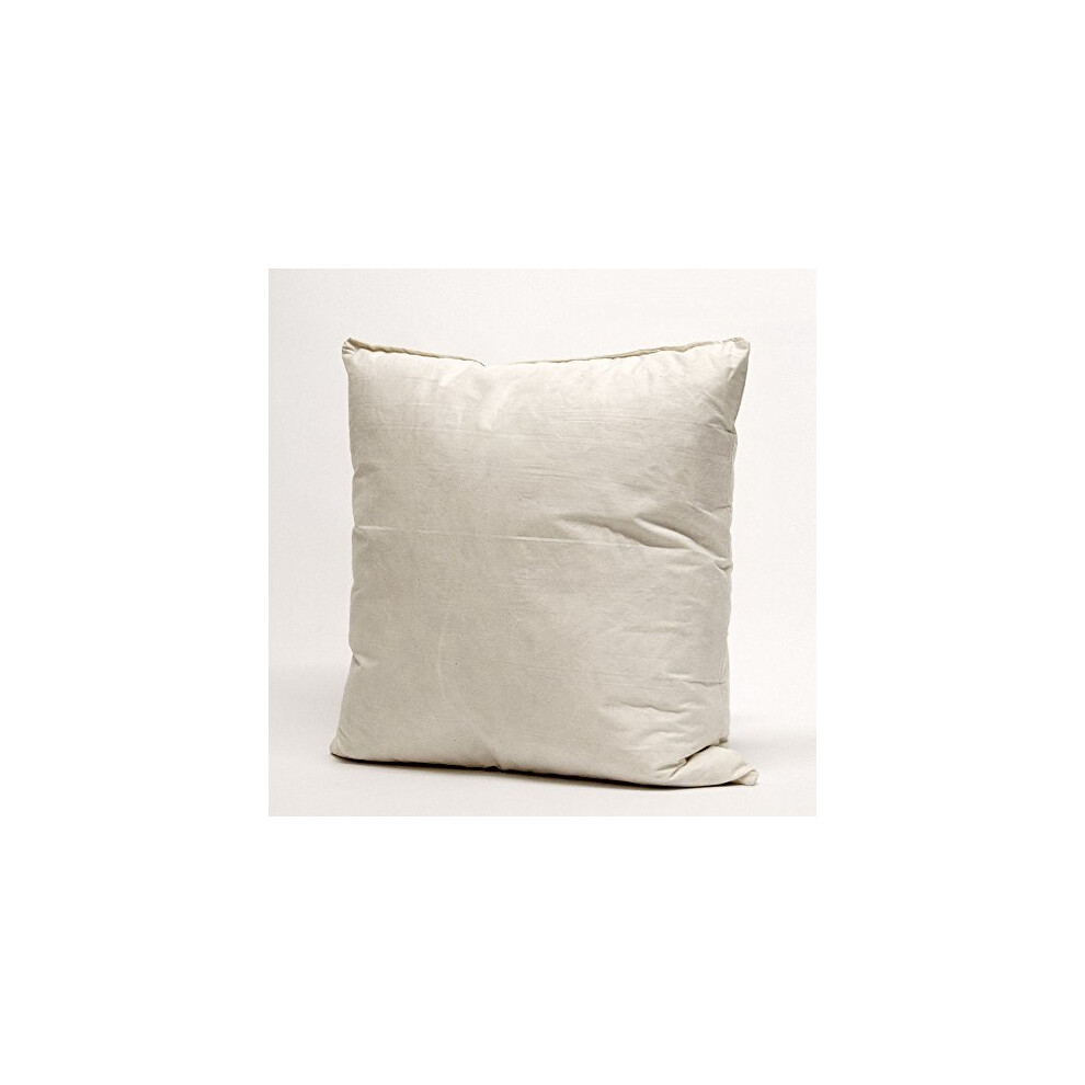 Willows Direct 18" x 18inch (45cm) Single Natural Duck Feather Filled Square Cushion Inner Pad Insert with Cambric Cotton Casing Cover