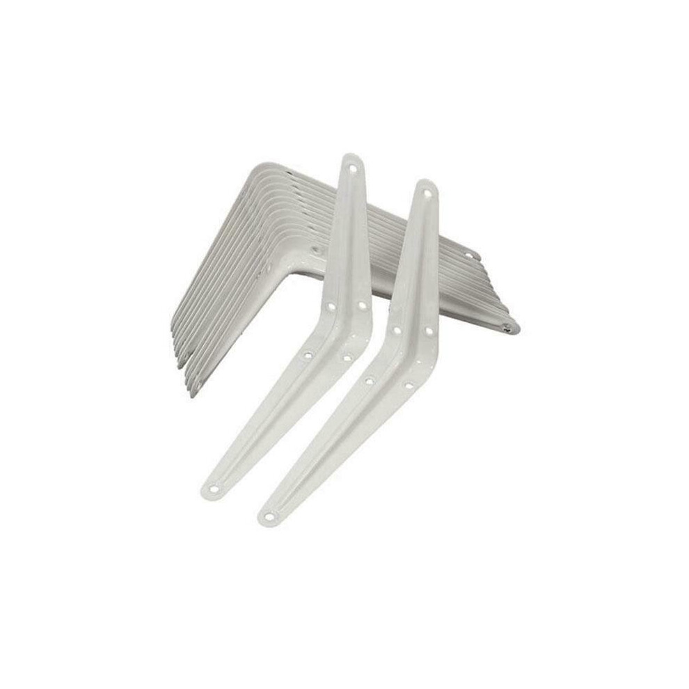 12 Shelf Brackets - White - 10 ins X 12 ins (Genuine Neilsen CT2506)