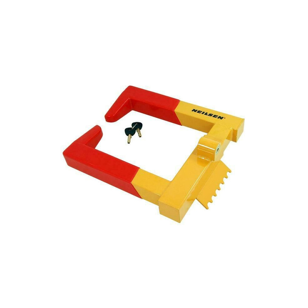 Heavy Duty Wheel Clamp Lock - Portable Easy Use (Genuine Neilsen CT4898)