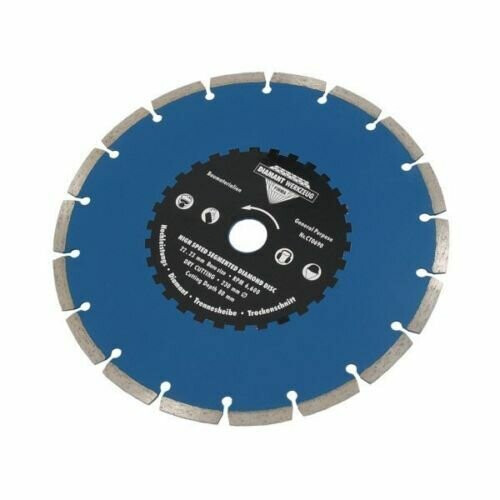 Neilsen Diamond Cutting Disc, 9"/230mm Segmented. Hard Brick Tiles Stone Masonry(CT0690)