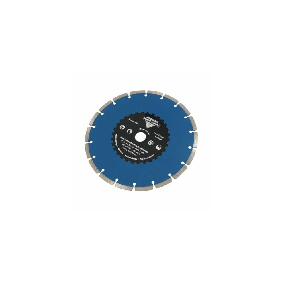 Diamond Cutting Disc, 9"/230Mm Segmented. Hard Brick Tiles Stone Masonry(Ct0690) 5060028086900