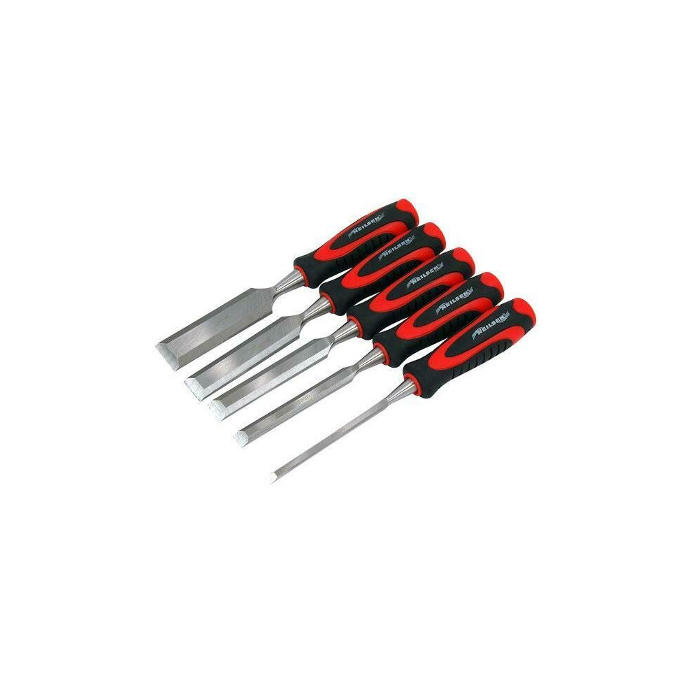 Wood Chisel Set - 5 Piece - Steel Blade Grips (Genuine Neilsen CT1103)