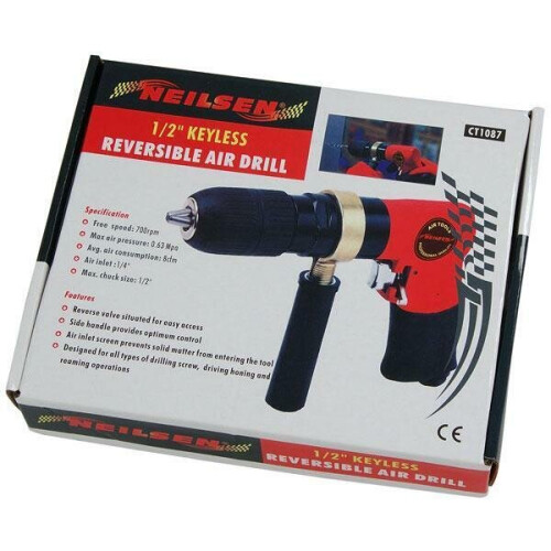 Neilsen Air Drill  1/2 Keyless Chuck Reversible Side Handle (Genuine Neilsen CT1087) 2