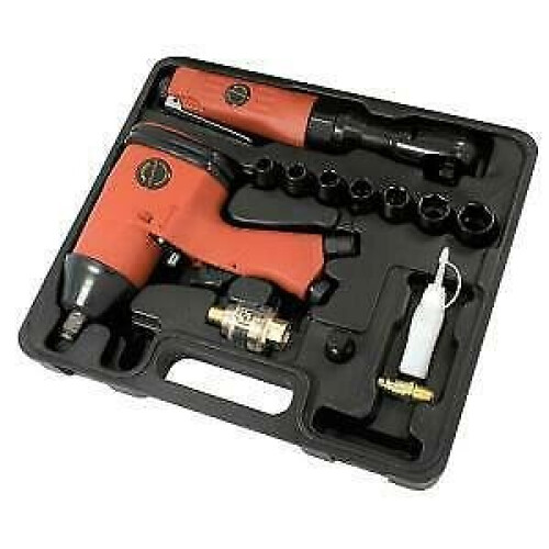 Neilsen 13pc 13mm 1/2" Drive Air Impact Gun And Ratchet Wrench Kit (Neilsen CT0870)
