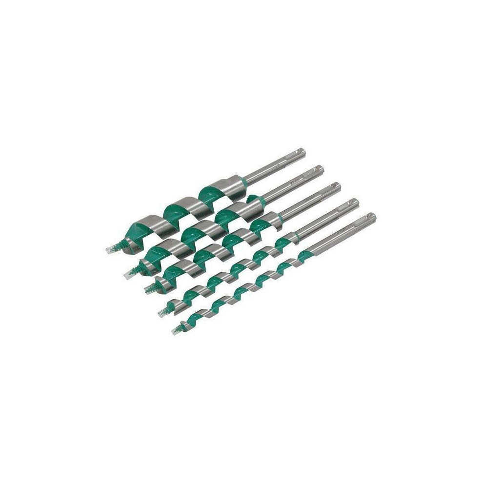 5pc SDS Wood Auger Drill Bit Set Sizes 10, 13, 19, 22 & 25mm 200mm Long (CT0645)