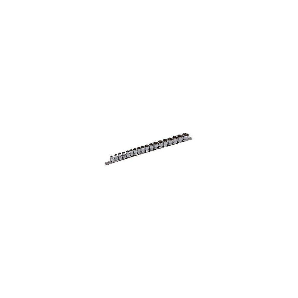 18 Pcs 3/8" Dr Multi Fit Socket Set With Holding Rail Star Sae Metric (Ct1116) 5060028091164