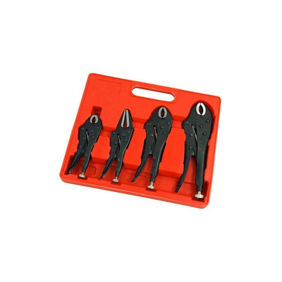 Neilsen 4pc Locking Mole Grip Vice Plier Set Long Nose Adjustable Tool Pliers - Image 12