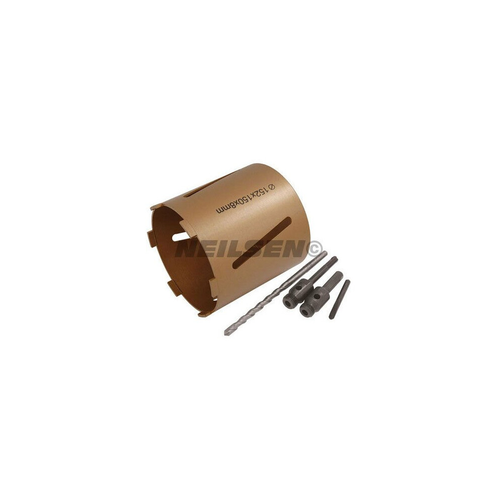 152mm 6 Tooth Single Piece Diamond Core Bit  Drill Cutter & Hex Adapter (CT0856)