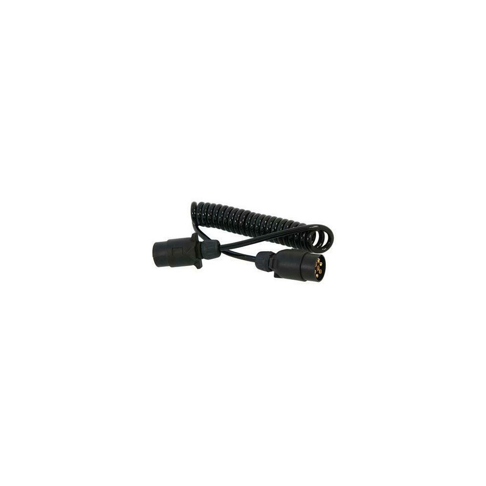 Trailer Extension Lead 4.5m Curly 7 Pin Male To Male (Genuine Neilsen CT5585)