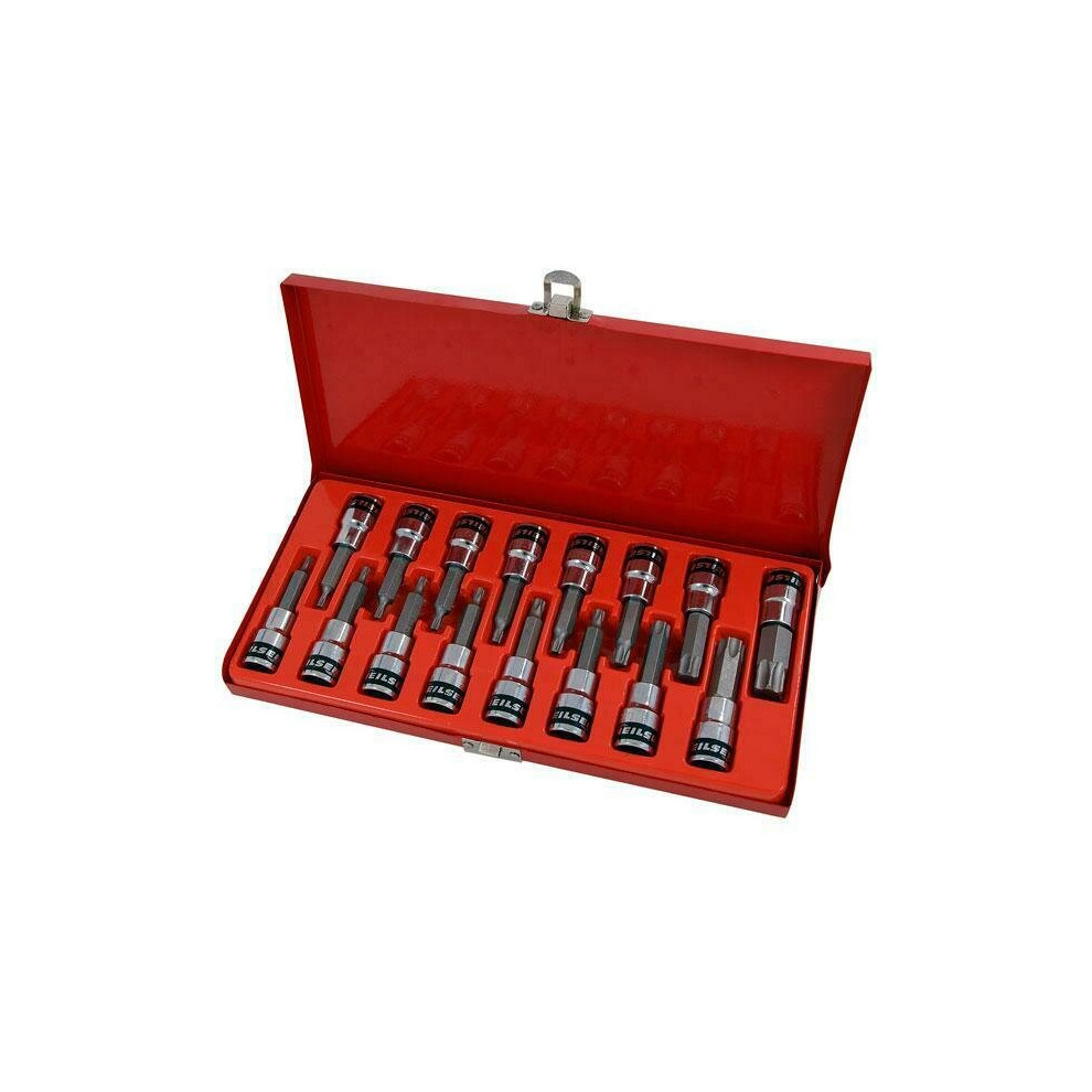 Neilsen 16 Piece Star Bit Socket Set 1/2 Inch Drive (Genuine Ct1256)