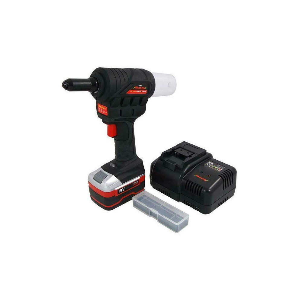 Neilsen Professional 18V 4.0Ah Li-Ion Cordless Rivet Gun For 3/32"-3/16" - Ct3994