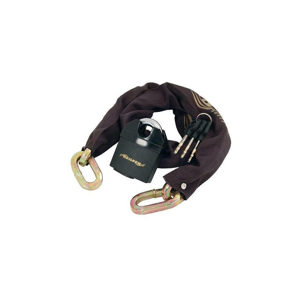 Neilsen Chain Lock With 65 Mm Padlock 10 Mm X 1 M (Genuine Ct1063)