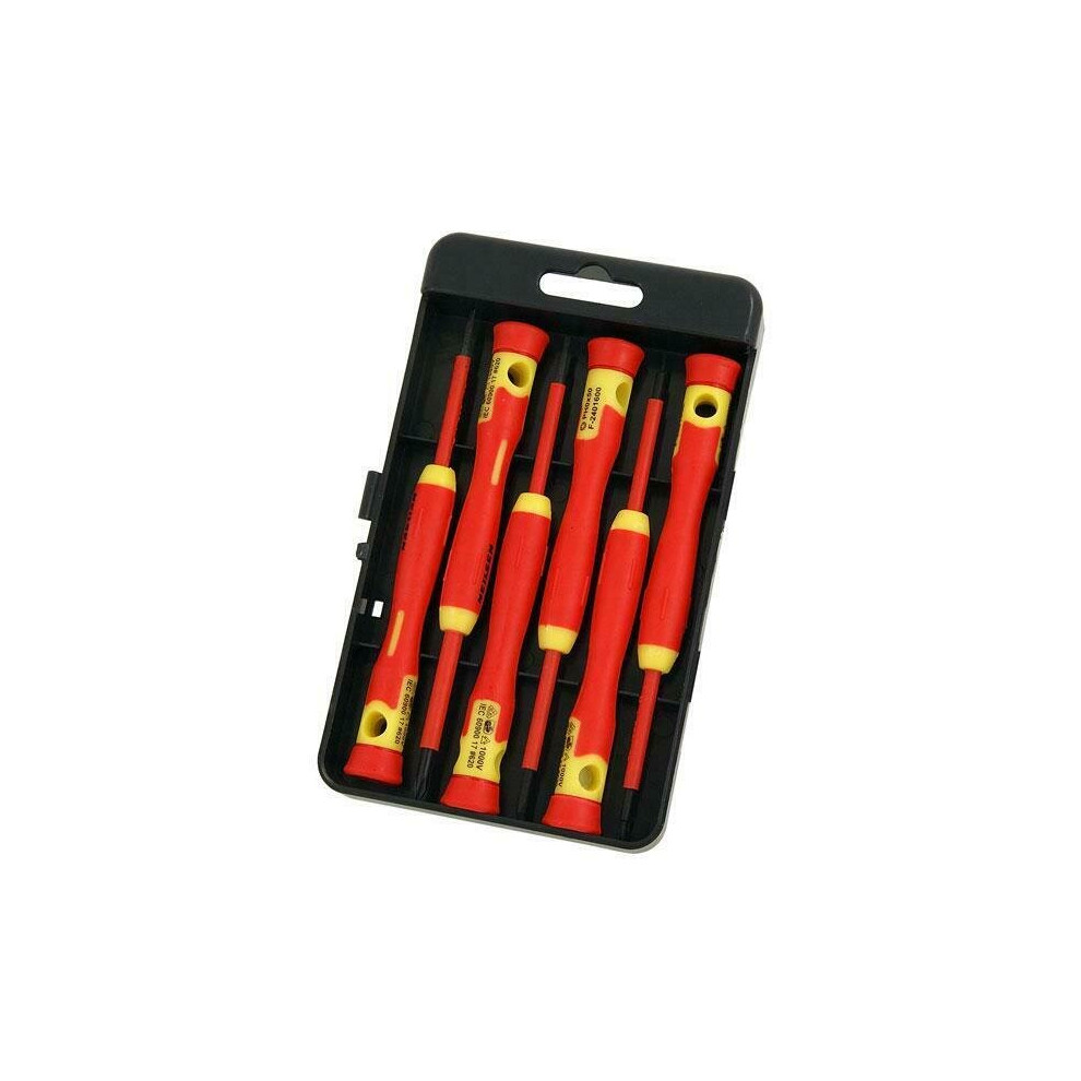 Screwdriver Set - 6 piece Precision VDE Flat and Pozi (Genuine Neilsen CT1773)