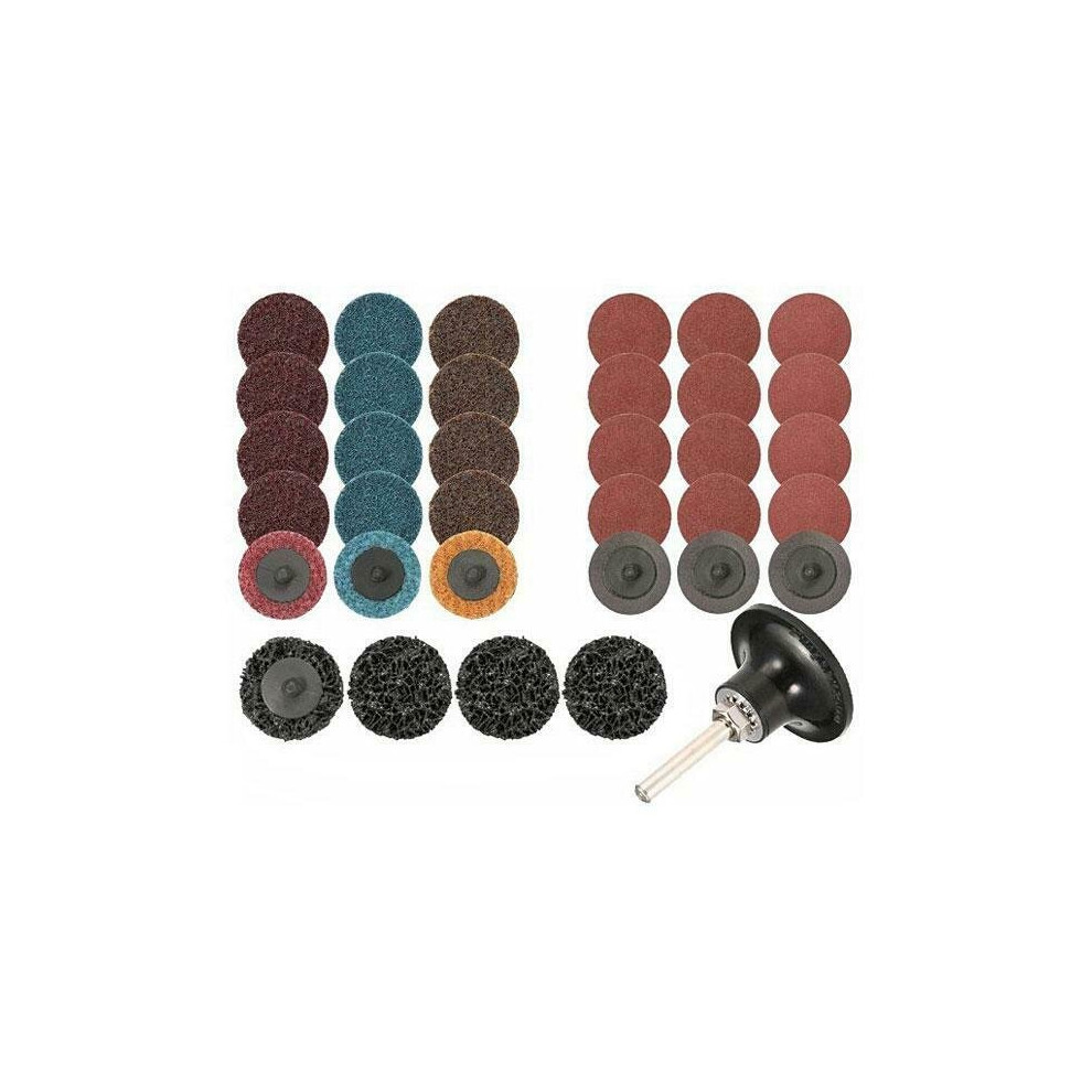 35pc Sanding Disc Set. Fine Medium Coarse, 60 80 100 Grit Discs (Neilsen CT5100)