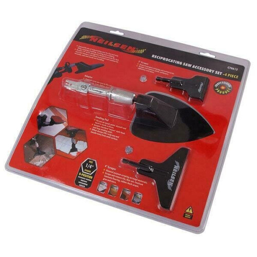 Neilsen 4Pc Reciprocating Saw Accessory Set- Scraper Sander etc (Genuine Neilsen CT0613) 2