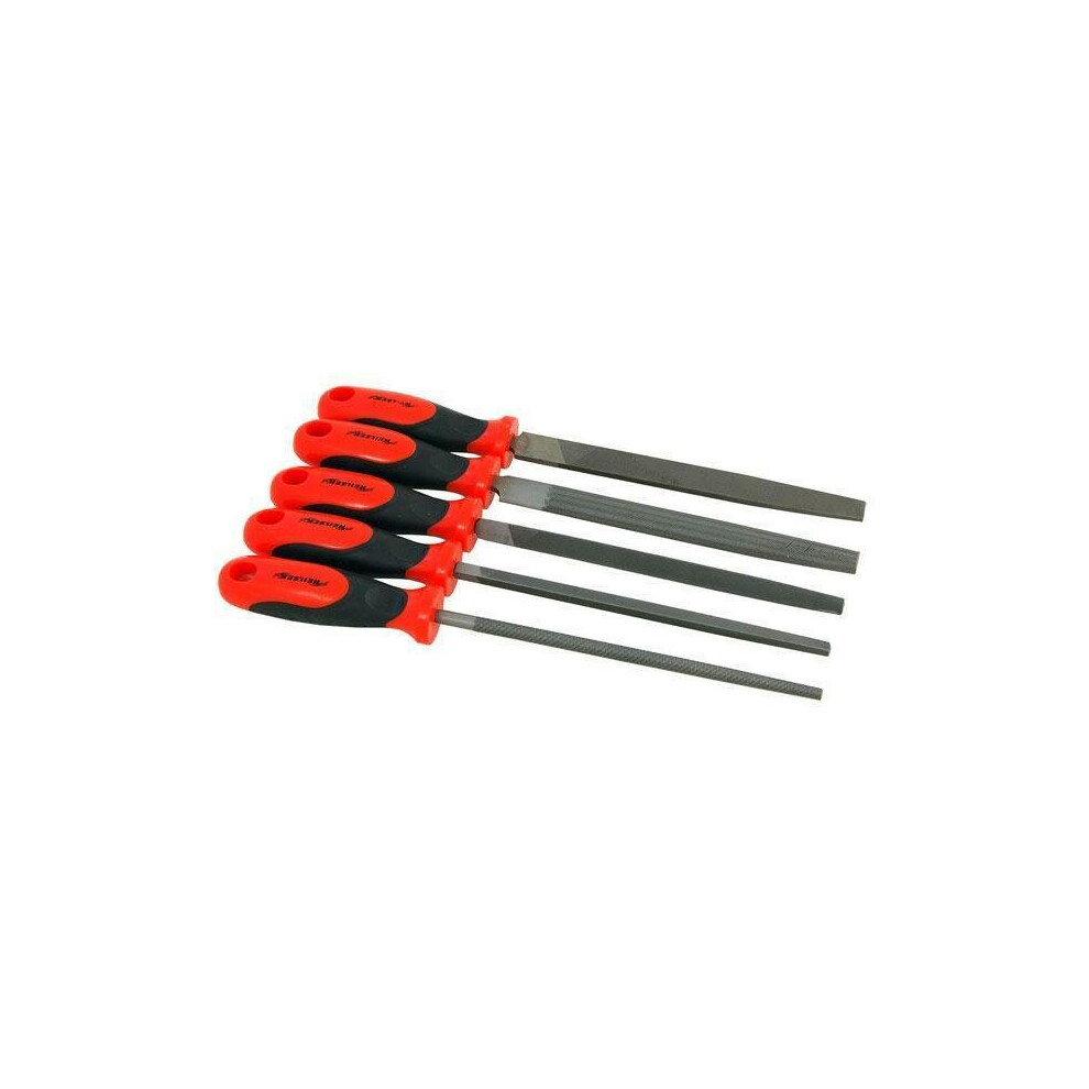 File Set 5 Piece 2/200 Mm Metal File Flat Square Round (Genuine Neilsen Ct1439) 5060028094394