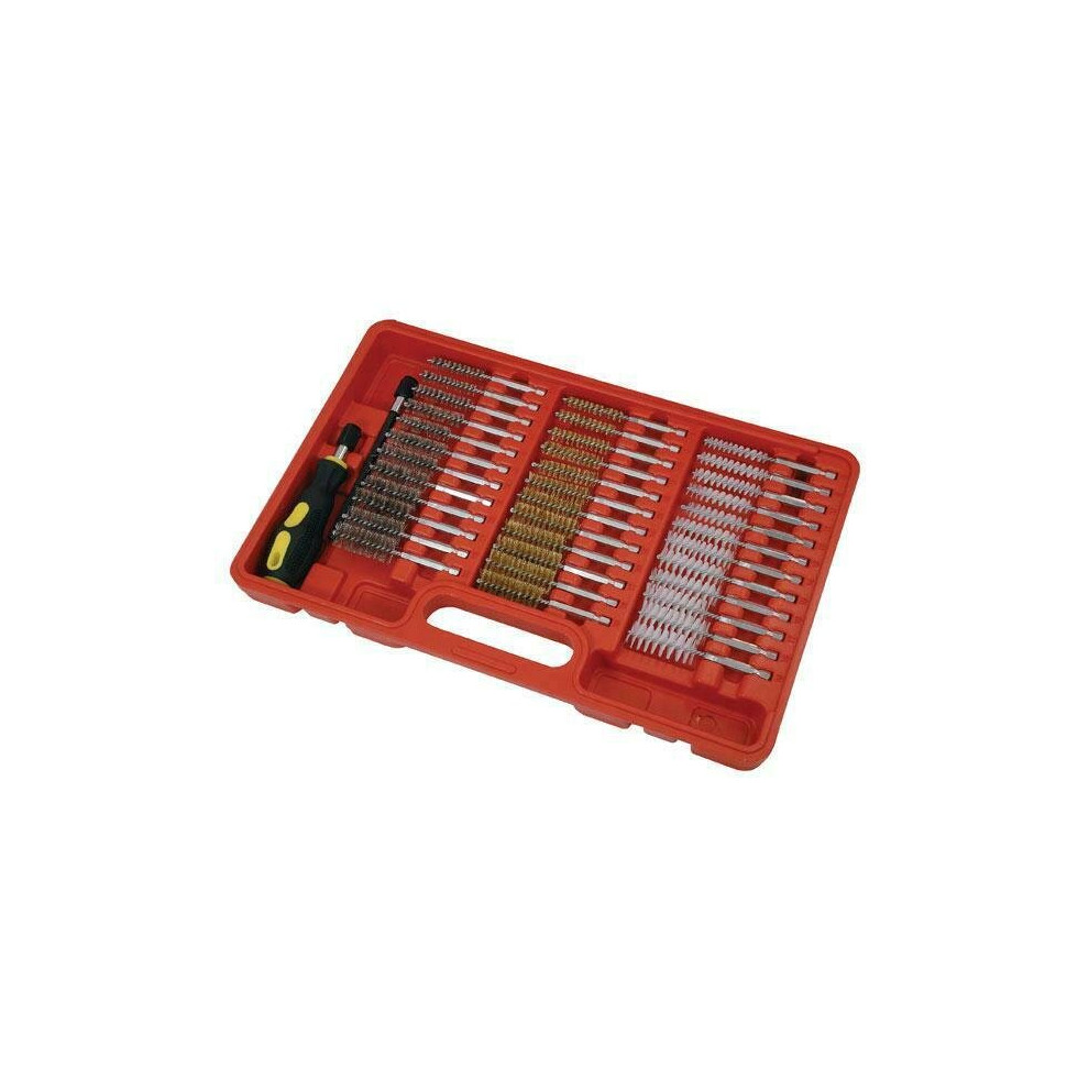 Neilsen 38Pc Brass, Nylon & Steel Brush Set - 1/4" Hex Shaft (Genuine Ct2572)