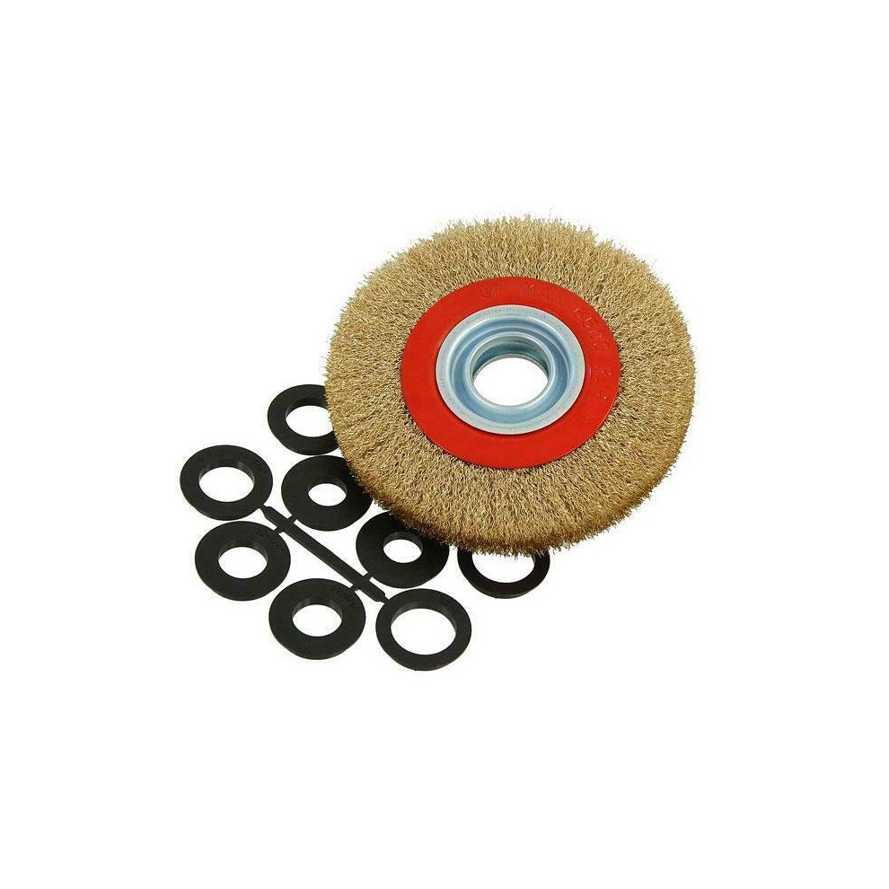 5 x 6" 150mm Fine Brass Wire Wheel Brush Set for Bench Grinders (Neilsen CT5244)