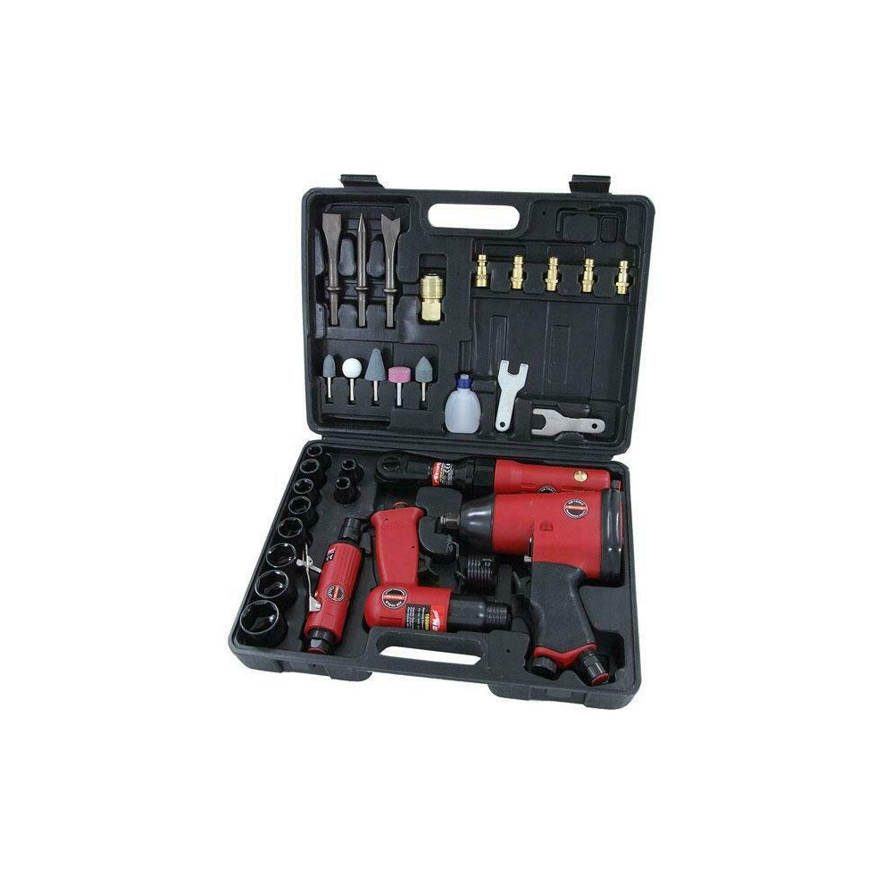 Neilsen Air Tool Kit- 33Pc 1/2" Drive Kit- Wrench Ratchet Grinder Hammer(Neilsen Ct1091)