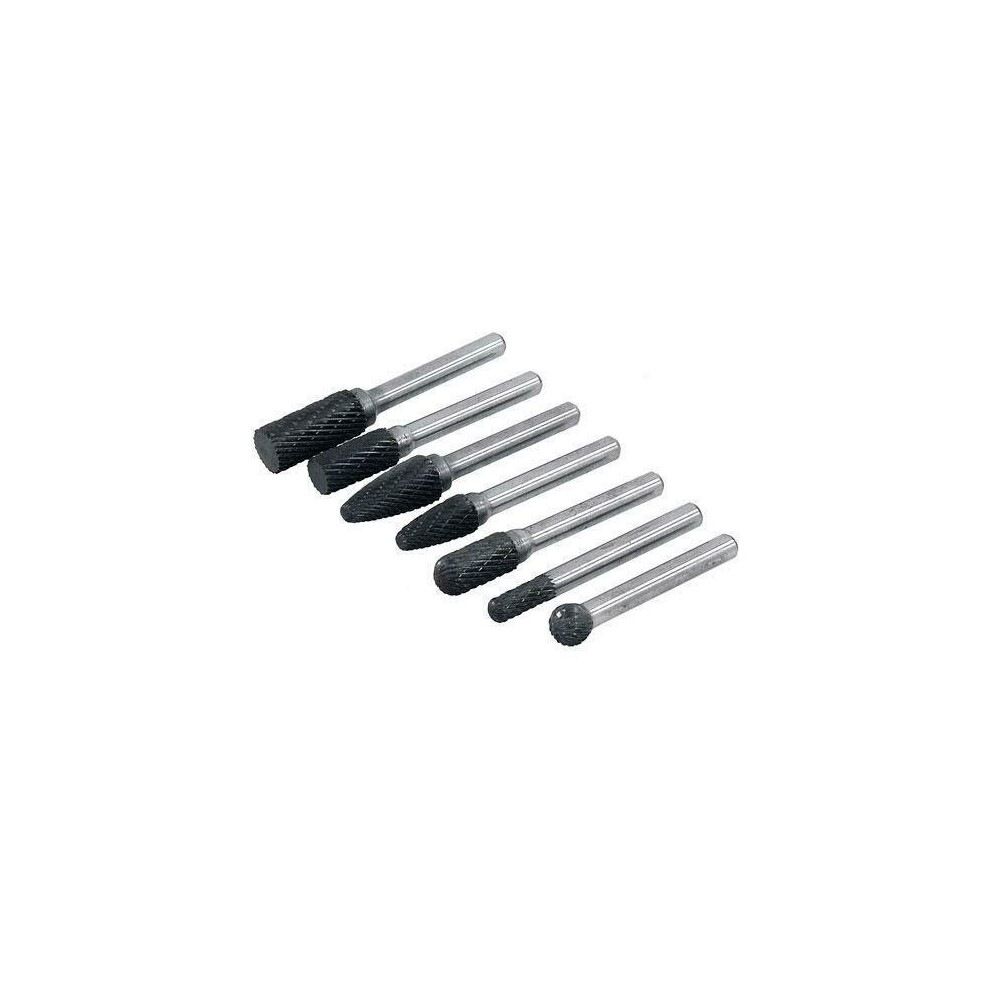 Neilsen 7Pc Tungsten Carbide Rotary Burr Set. Drill Grinder Etc (Genuine Ct4216)