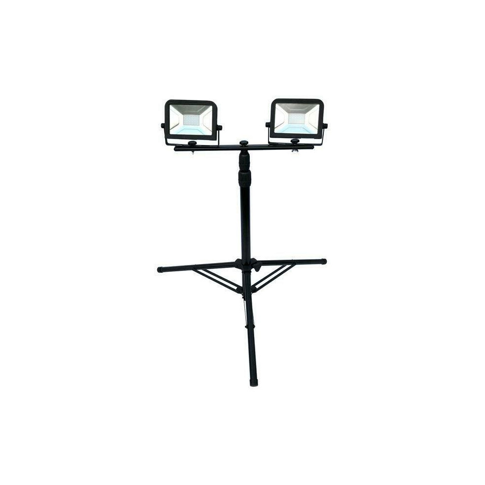 LED Work Lamp 230V Twin Head on Tripod (Genuine Neilsen CT1543)