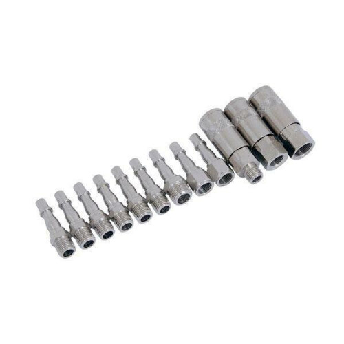 Neilsen 12pc Air Line Hose Compressor Coupling Connector Quick Release (Neilsen CT2887)