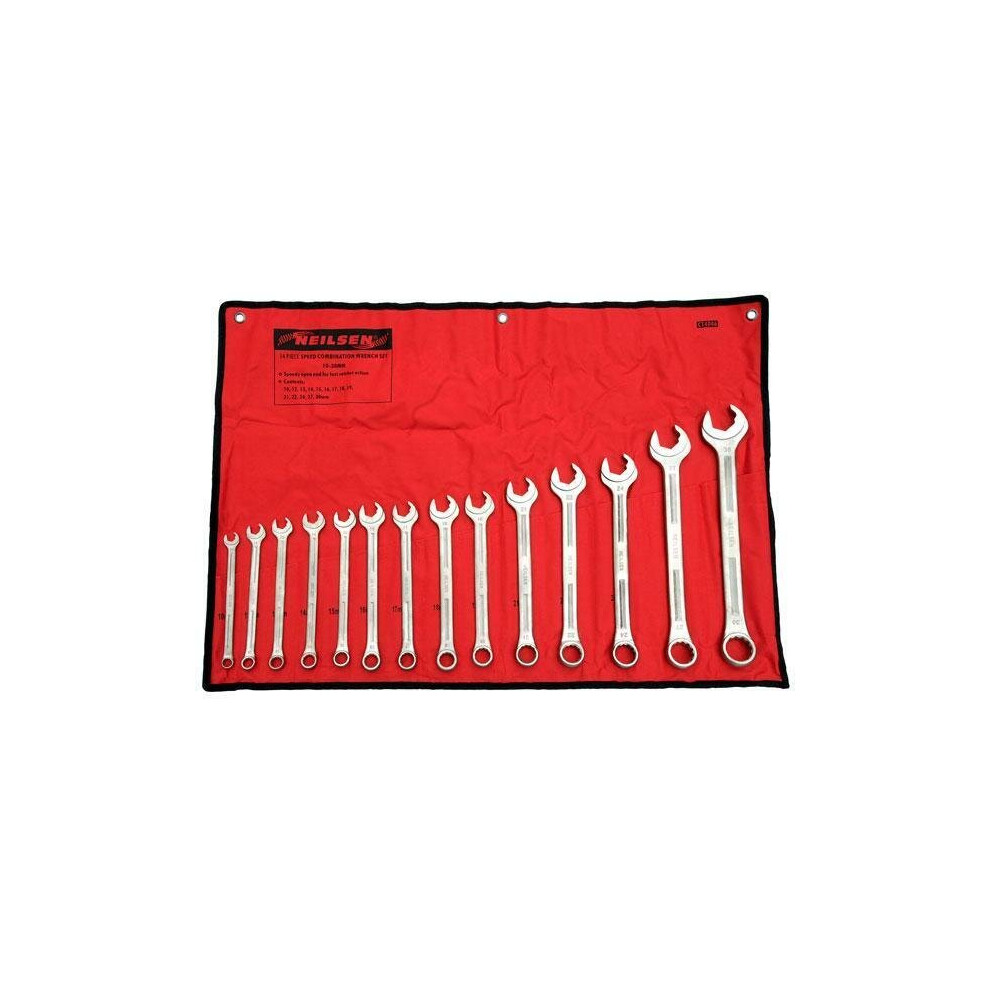 Speed Combination Wrench Set 14pcs 10-30MM (Genuine Neilsen CT4046)