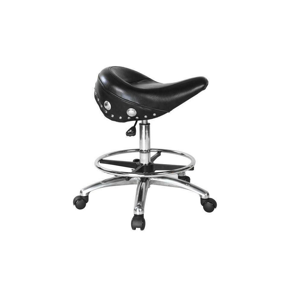 Pneumatic Biker Stool, leather motorcycle style seat (Genuine Neilsen CT5335)