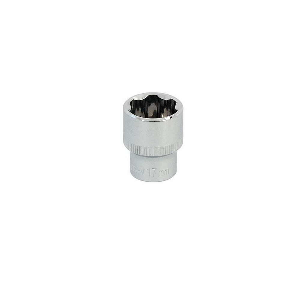 17mm Super Lock 6 Point Socket - 3/8" Drive - Chrome Vanadium (Neilsen CT5016)