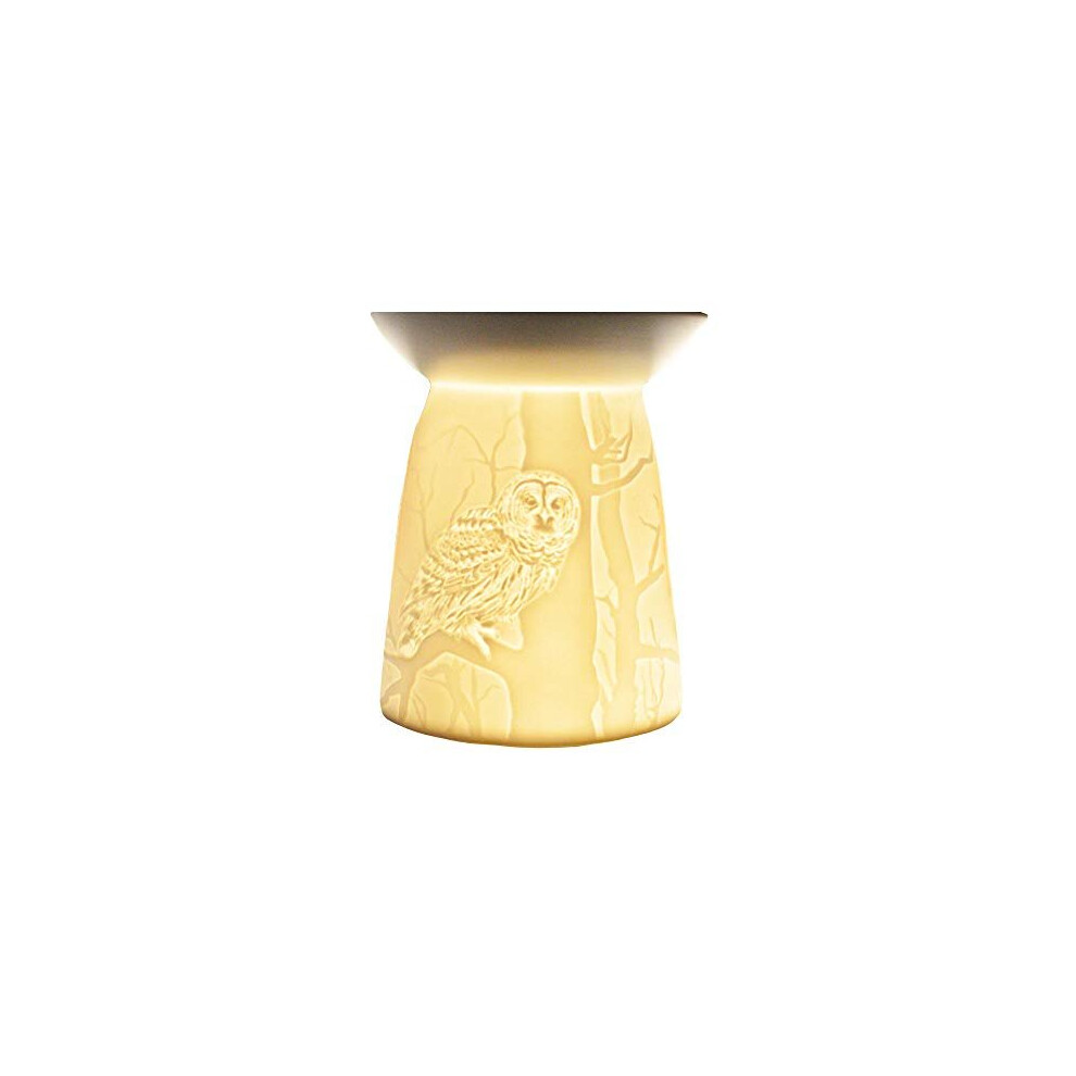 Cello Lithophane Porcelain Wax Melt Burner, Nocturnal, Best Used Wax Melts And Medallions, Suitable For Any Wax Melts, Use Tealight To Melt Your