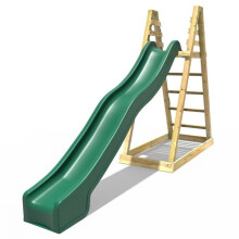 (Free Standing Slide 10ft) Rebo Children's Wooden Free Standing 8.7ft Kids Water Slide
