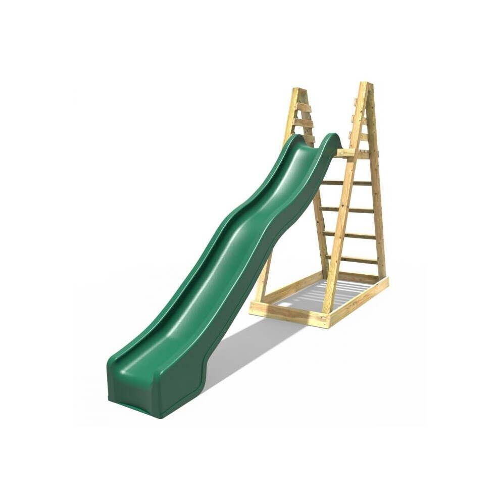 (Free Standing Slide 10ft) Rebo Children's Wooden Free Standing 10ft Kids Water Slide