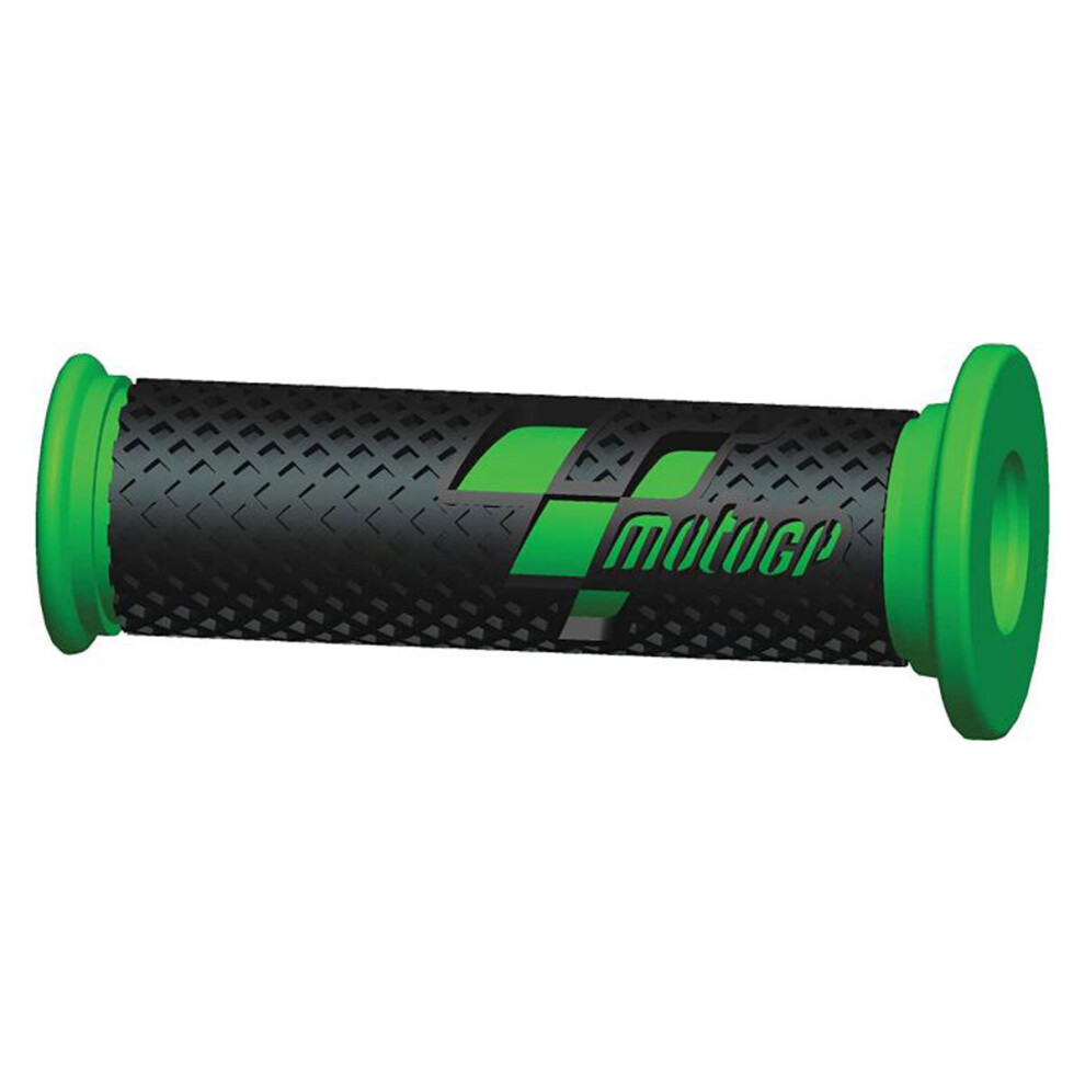 Moto Gp Premium Race Handlebar Grips / - 22Mm Left / 25Mm Right Black/Green 5034862352866