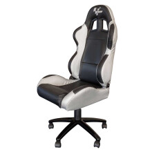 Moto GP Rider Chair Black / Silver / Carbon Effect
