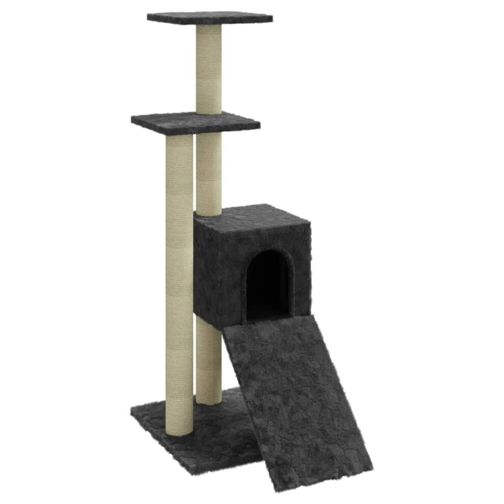 (dark grey) vidaXL Cat Tree with Sisal Scratching Posts 92 cm Cat Playhouse Multi Colours