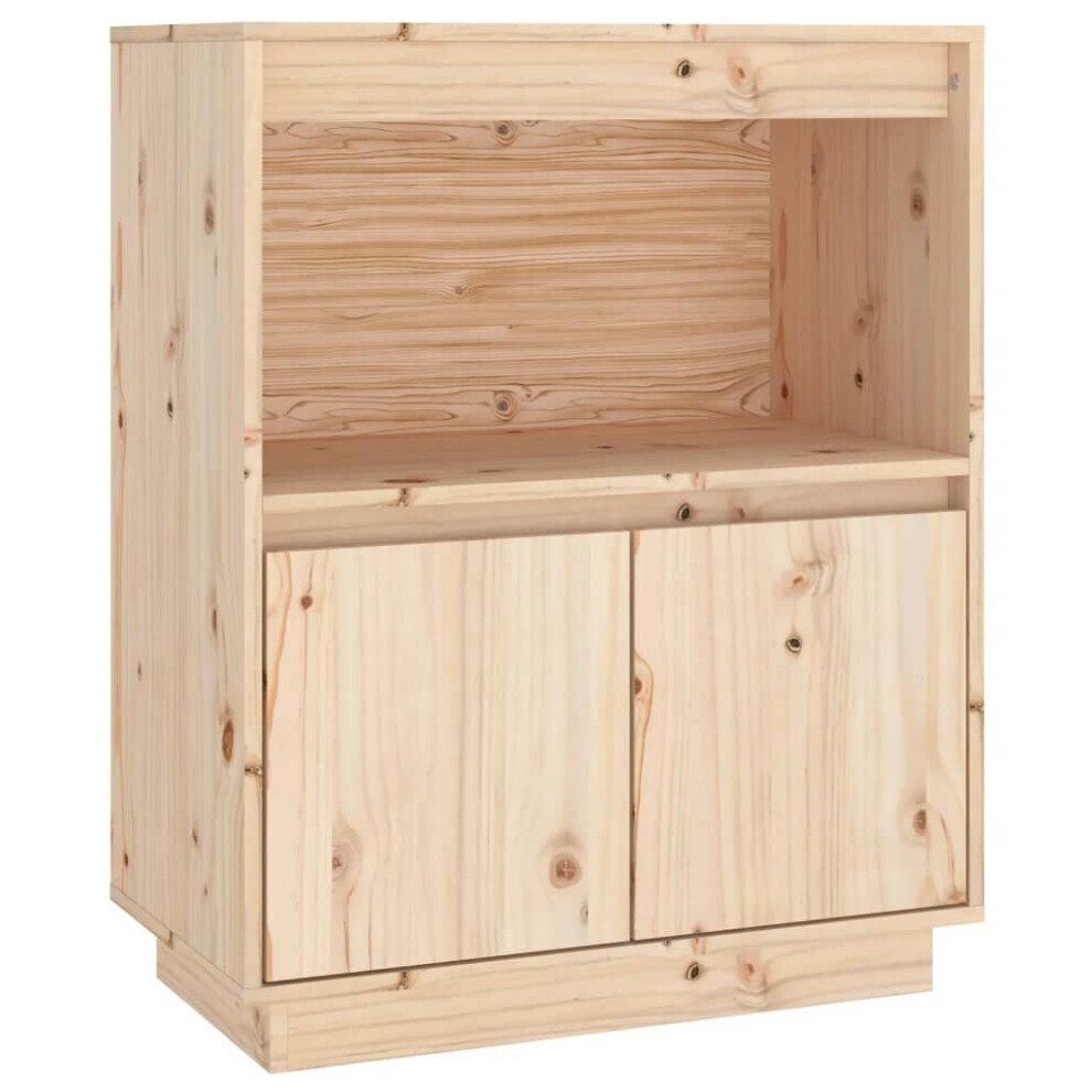 Vidaxl (Brown) Solid Wood Pine Sideboard Storage Side Cabinet Furniture Multi Colours