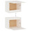 VidaXL (white) vidaXL 4x Solid Wood Pine TV Cabinets Wall Mounted Shelf Stand Multi Colours 6