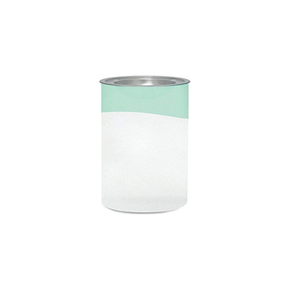 Yankee Candle Serene Sandblast Aqua Wax Melt Burner, White/Green, 11.7x10.8x15.4 cm