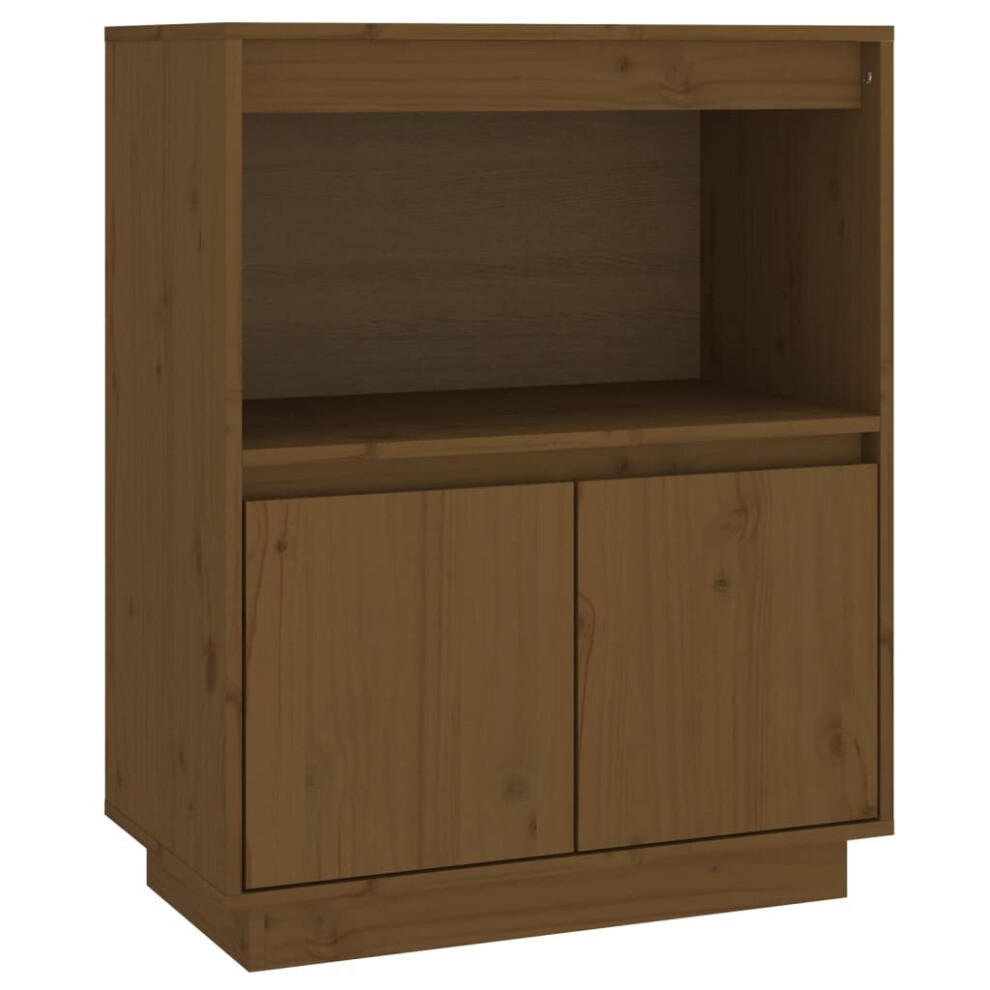 (honey brown) vidaXL Solid Wood Pine Sideboard Storage Side Cabinet Furniture Multi Colours