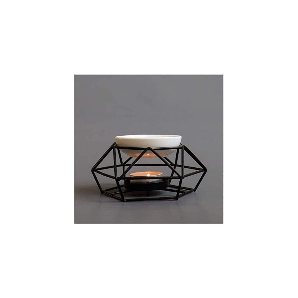 ANNIUP Aromatic Oil Burner?Geometric Ceramic Essential Oil Candle Holder Wax Melt Burner Warmer Melter fragrance Home Office Decoration for Home