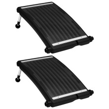 (2) vidaXL Curved Pool Solar Heating Panels Patio Swimming Pool Heater System