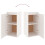 VidaXL (white) vidaXL 2x Solid Wood Pine TV Cabinets Wall Mounted Shelf Stand Multi Colours 6